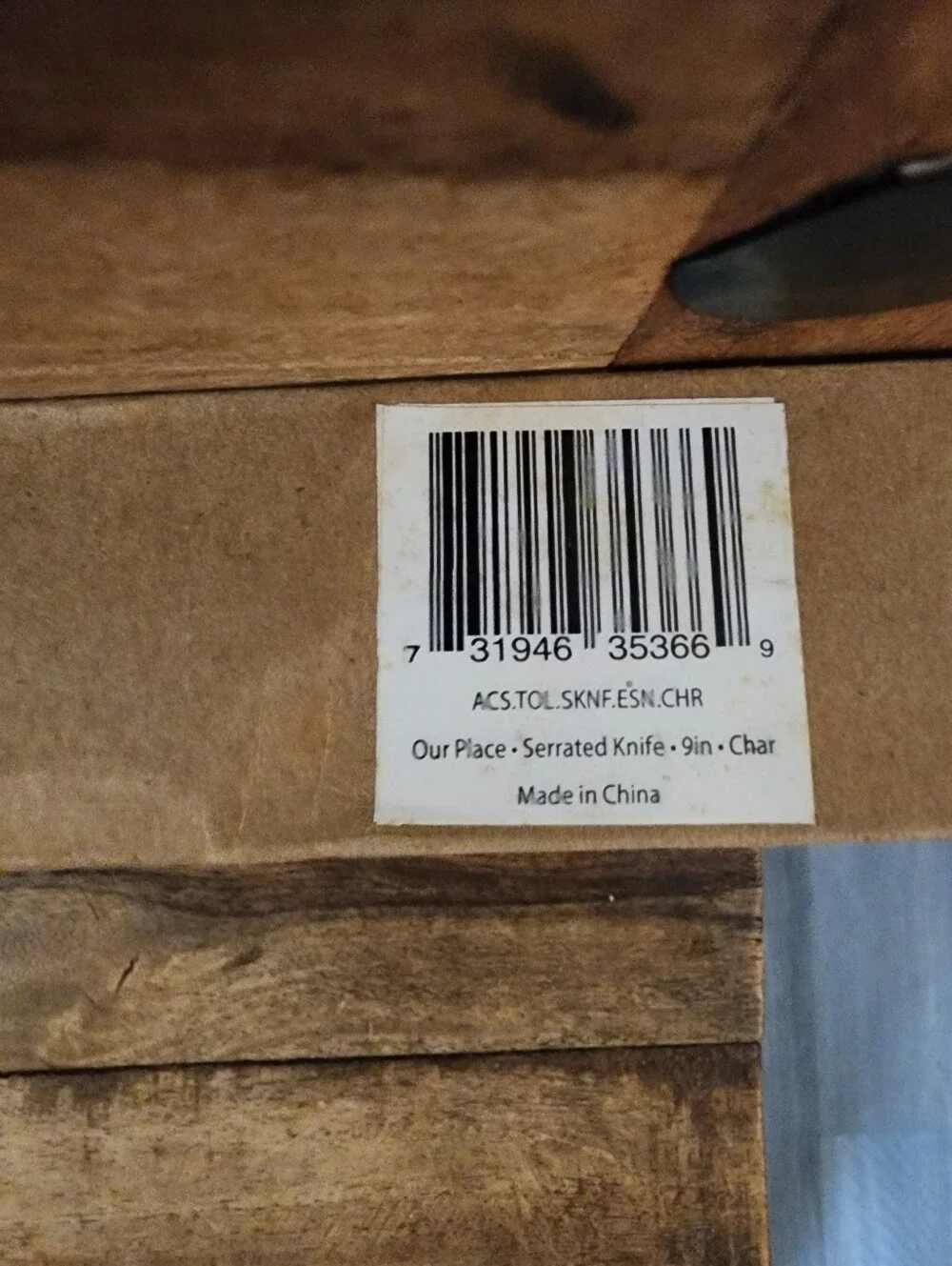 Ourplace 9in Serrated Slicing Knife Char